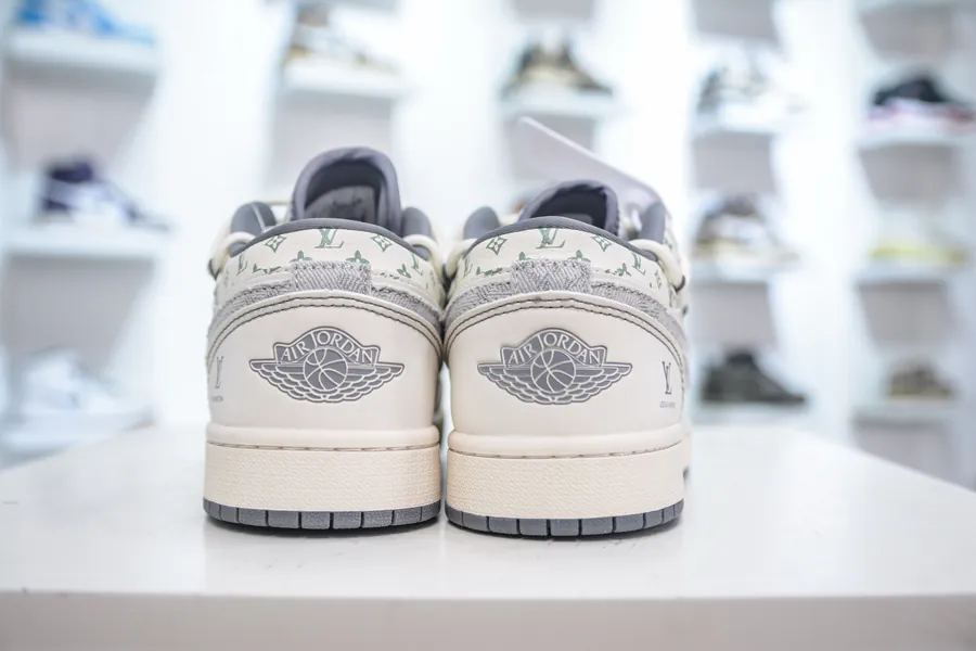 Louis Vuitton Air 1 Retro Low x KK Version Beige Straps, Custom Color