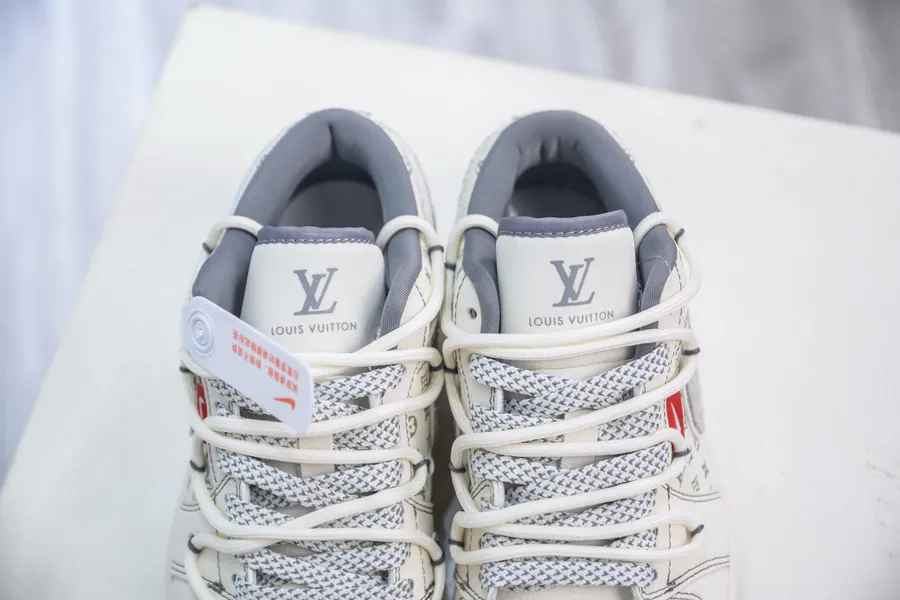 Louis Vuitton Air 1 Retro Low x KK Version Beige Straps, Custom Color