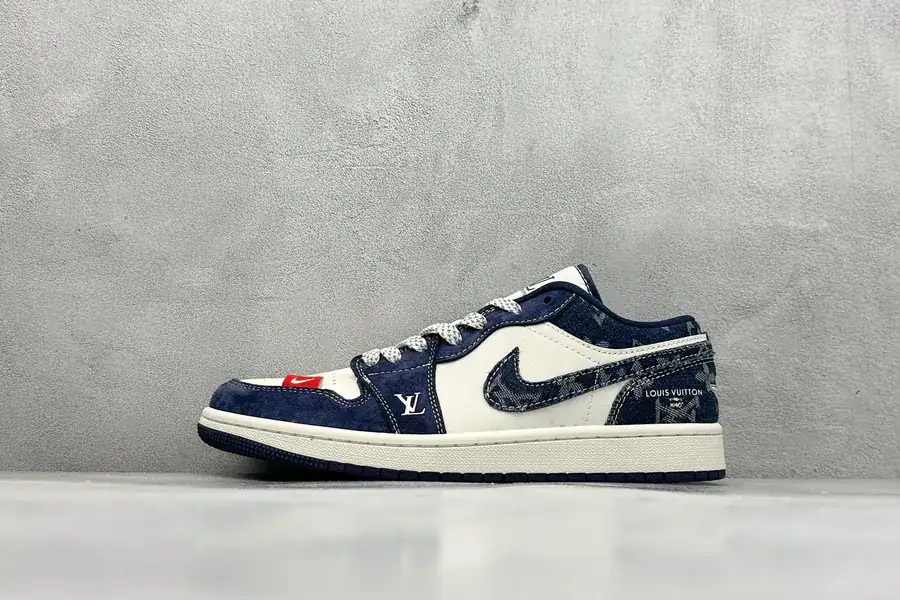 Air Jordan 1 Retro Low x Louis Vuitton Blue White