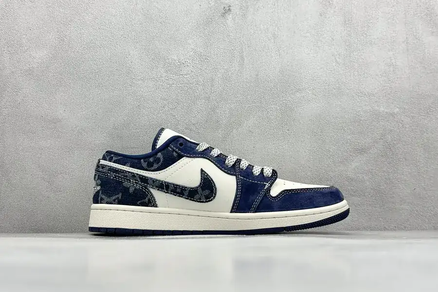 Air Jordan 1 Retro Low x Louis Vuitton Blue White