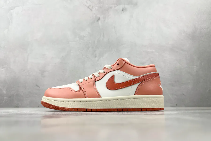 Air Jordan 1 Low in White and Pink