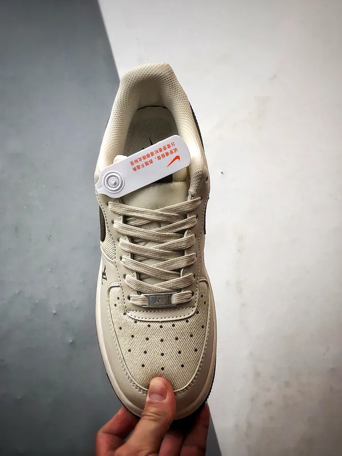 LV x Air Force 1 Low Canvas Patch Olive