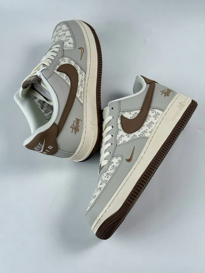 Nike Air Force 1 Low 07 x Stussy Collaboration Gray White