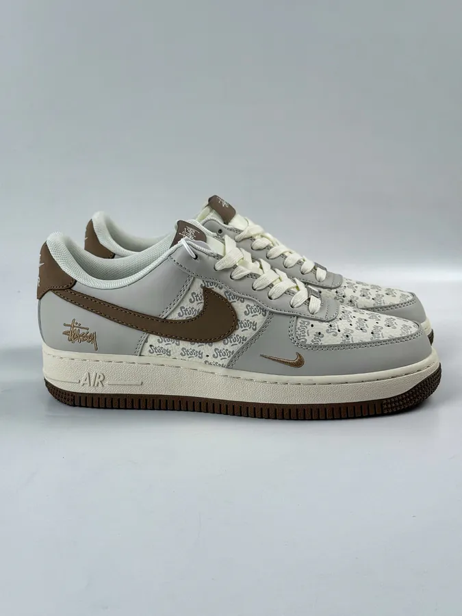 Nike Air Force 1 Low 07 x Stussy Collaboration Gray White