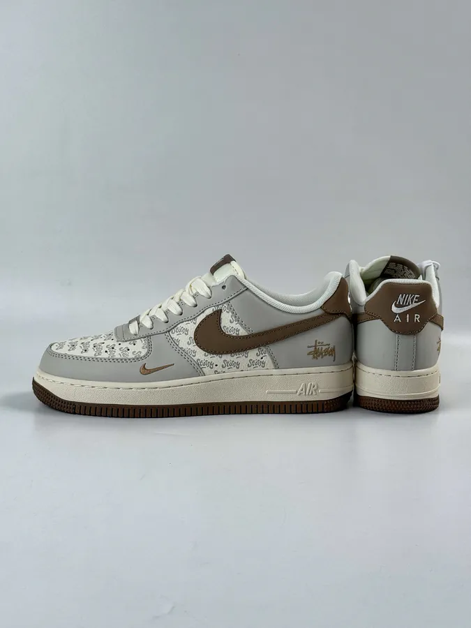 Nike Air Force 1 Low 07 x Stussy Collaboration Gray White
