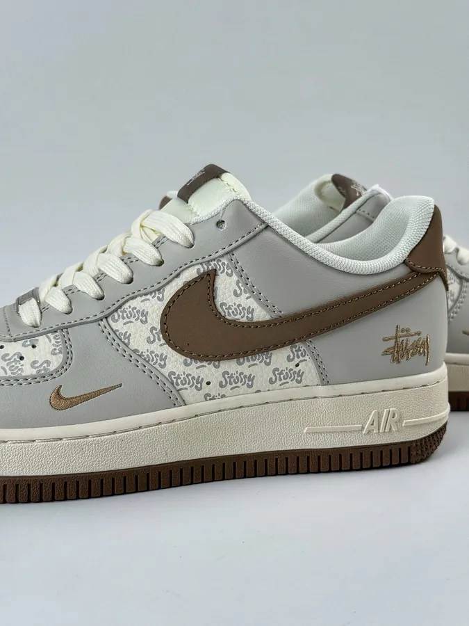 Nike Air Force 1 Low 07 x Stussy Collaboration Gray White