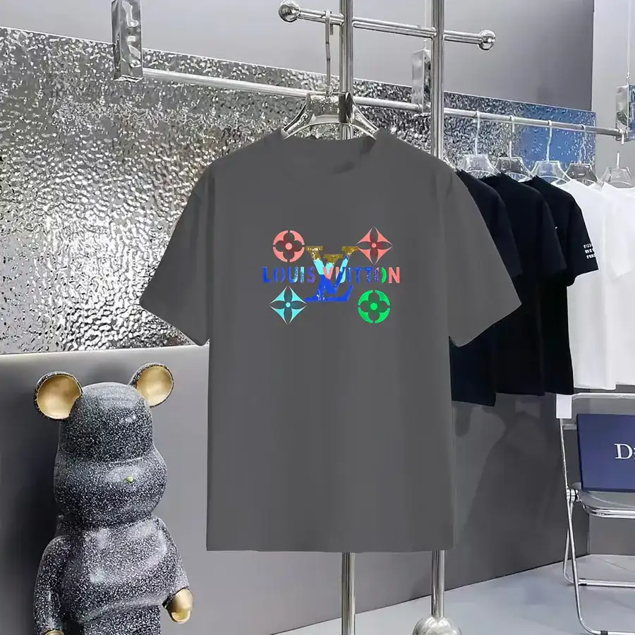 Louis Vuitton 160 Version Printed Round Neck Short Sleeve T Shirt