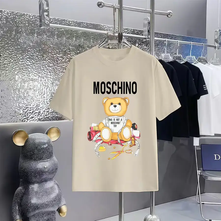 MOSCHINO Printed Round Neck Short Sleeve T Shirt
