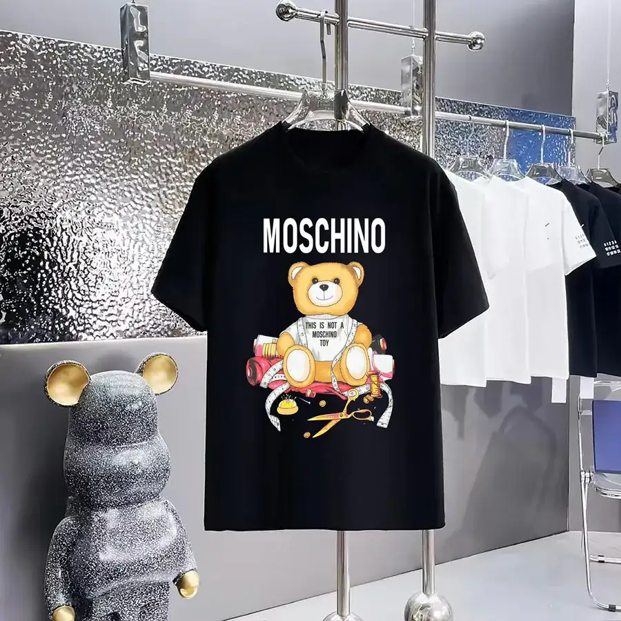 MOSCHINO Printed Round Neck Short Sleeve T Shirt
