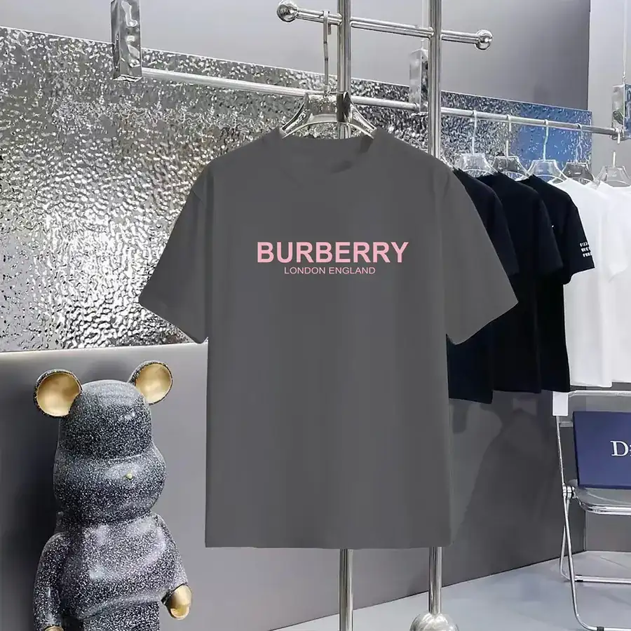 Burberry Printed Round Neck Short Sleeve T Shirt