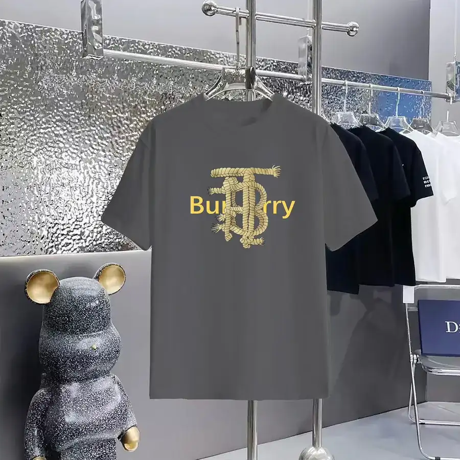 BURBERRY Barbour Print Round Neck Short Sleeve T Shirt