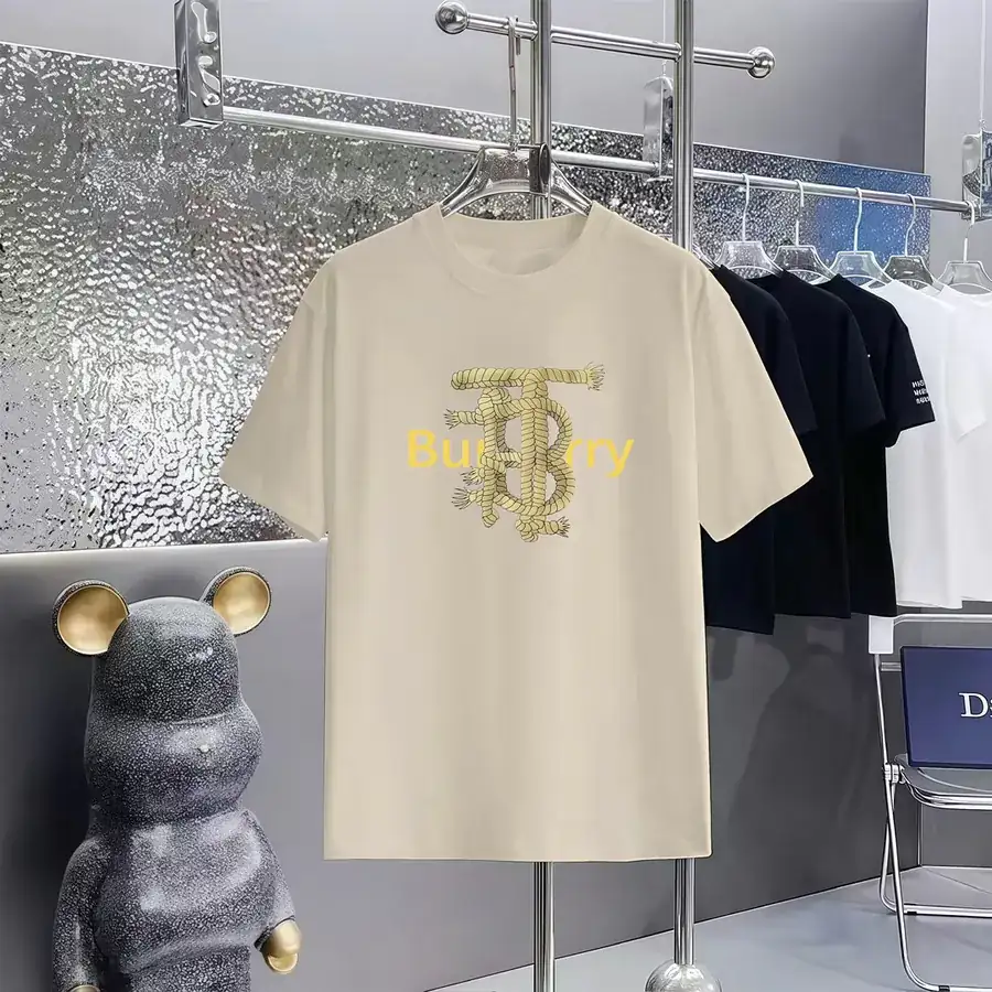 BURBERRY Barbour Print Round Neck Short Sleeve T Shirt