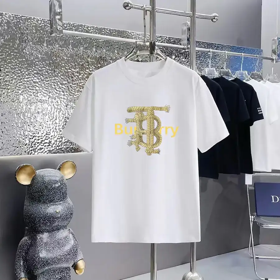 Burberry Print Round Neck Short Sleeve T Shirt