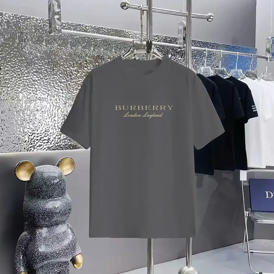 BURBERRY Barbour Print Round Neck Short Sleeve T Shirt