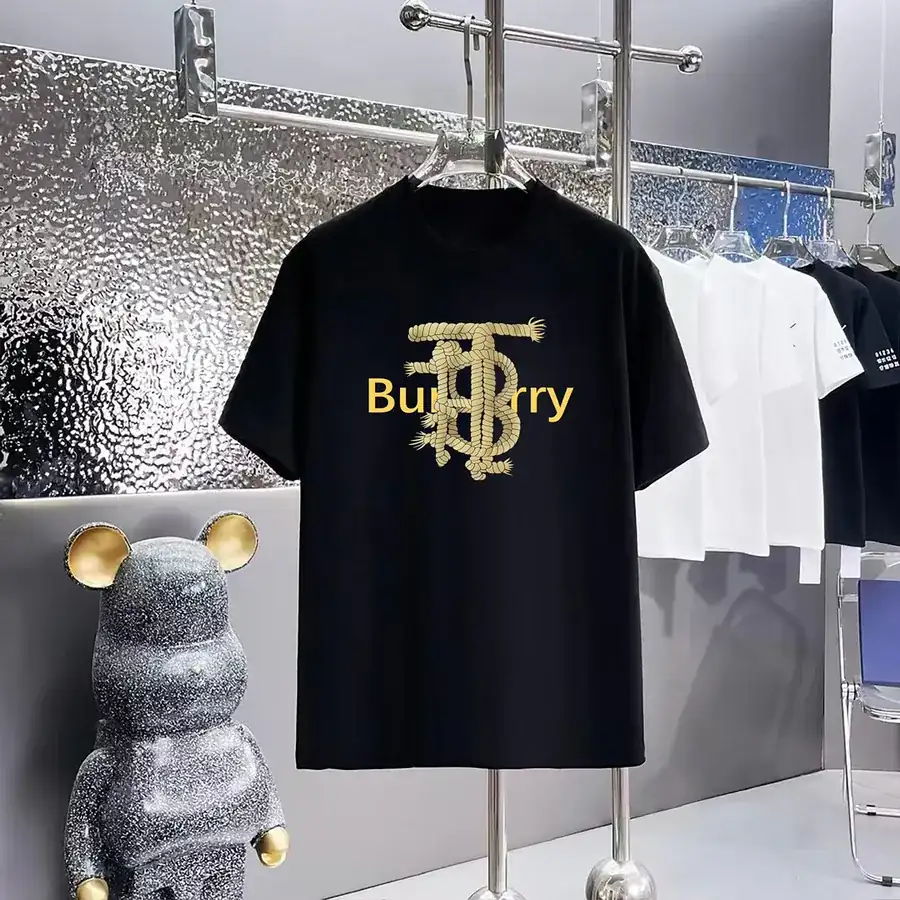 BURBERRY Barbour Print Round Neck Short Sleeve T Shirt
