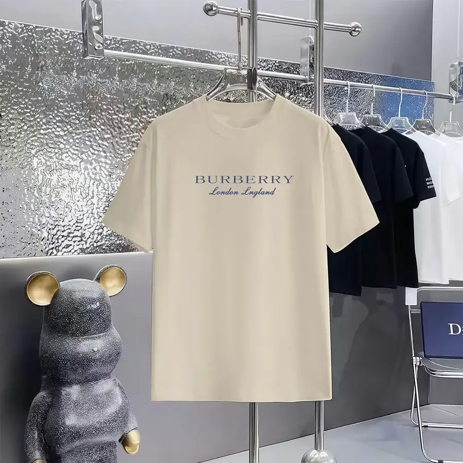 BURBERRY Barbour Print Round Neck Short Sleeve T Shirt