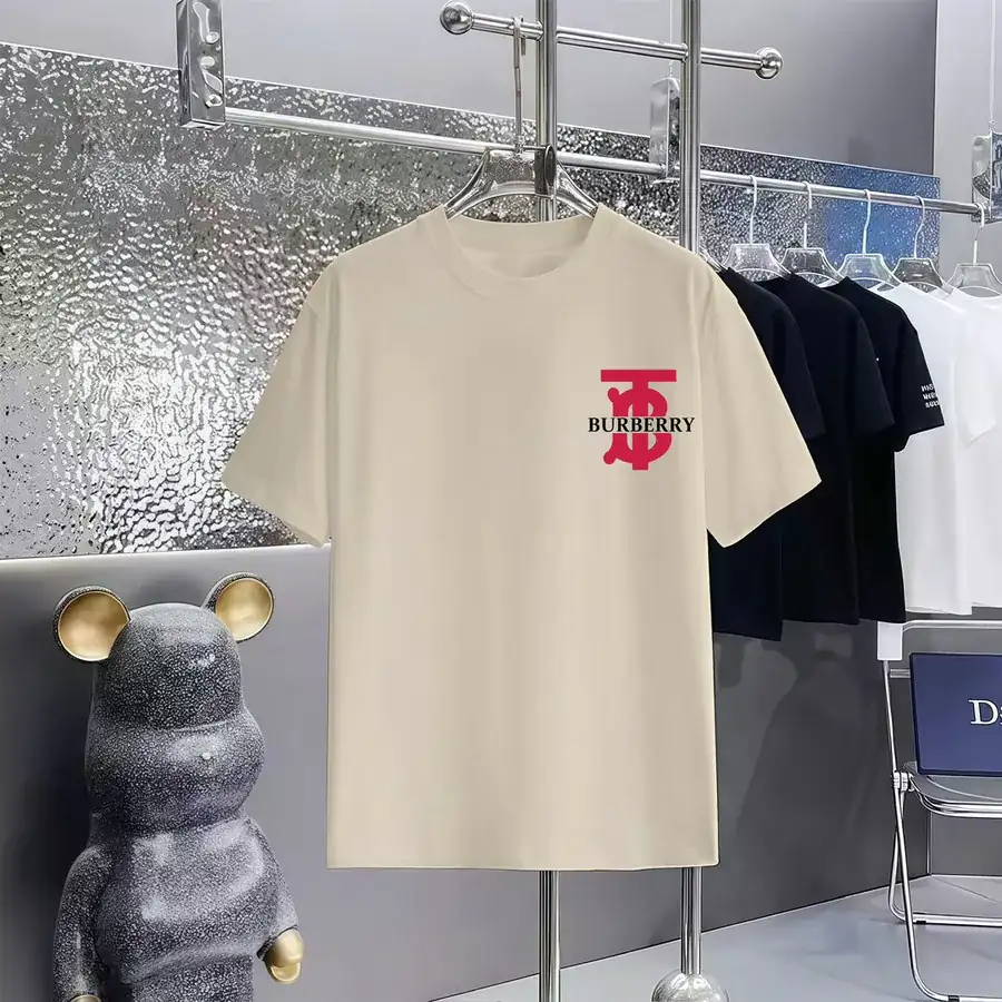 Burberry Print Round Neck Short Sleeve T Shirt