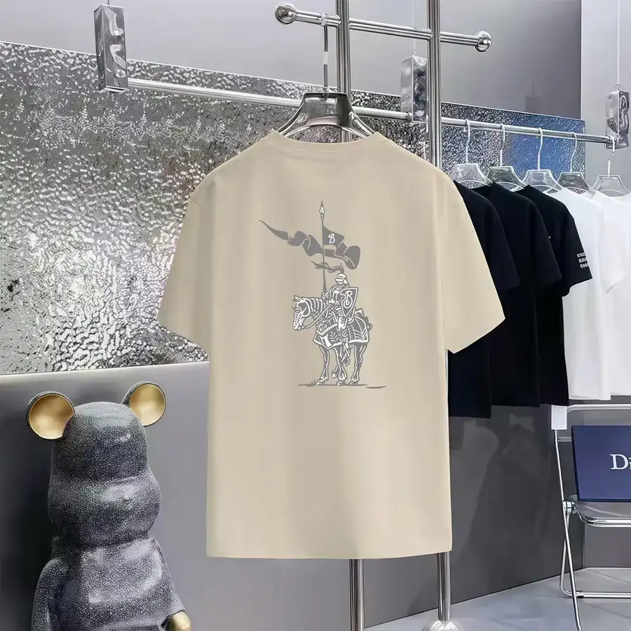 Burberry Print Round Neck Short Sleeve T Shirt