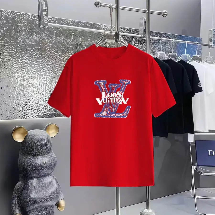 LOUIS VUITTON 160 Version Print Round Neck Short Sleeve T Shirt