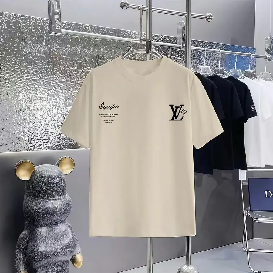 LOUIS VUITTON 160 Version Print Round Neck Short Sleeve T Shirt