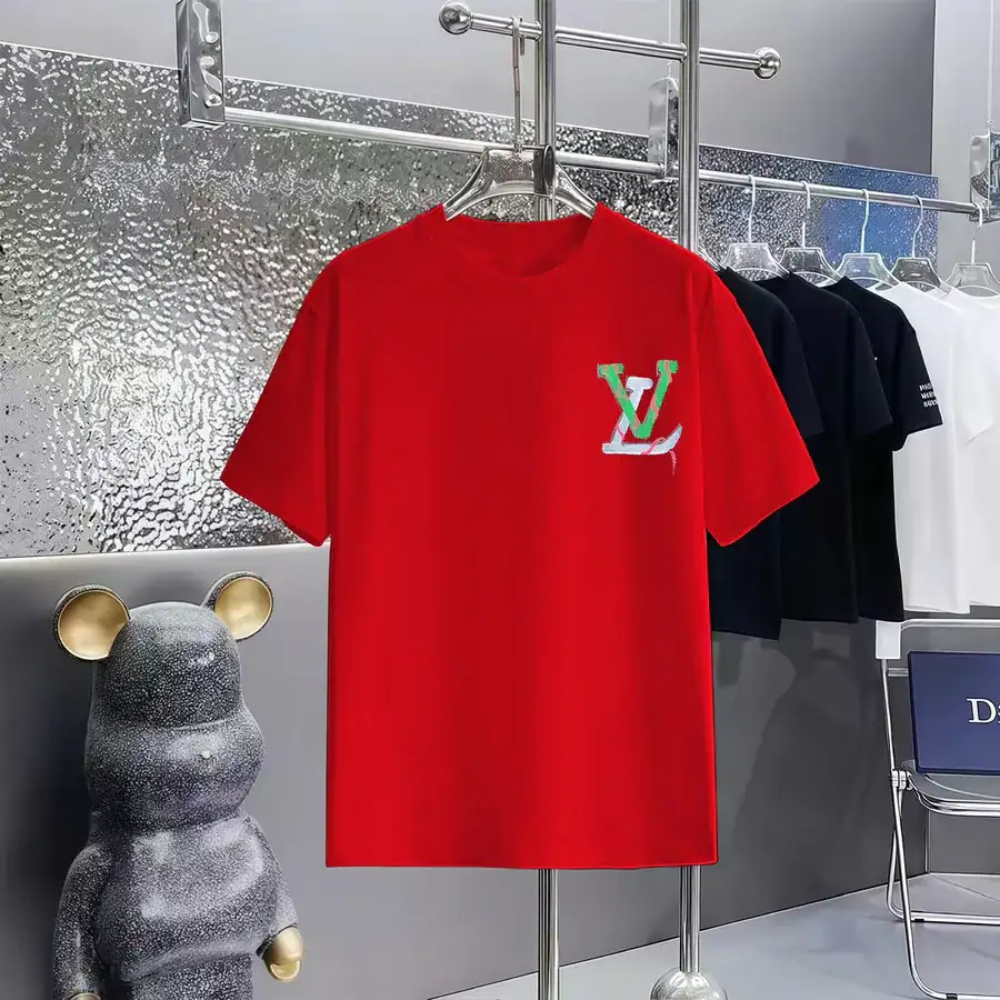 LOUIS VUITTON 160 Version Printed Round Neck Short Sleeve T Shirt