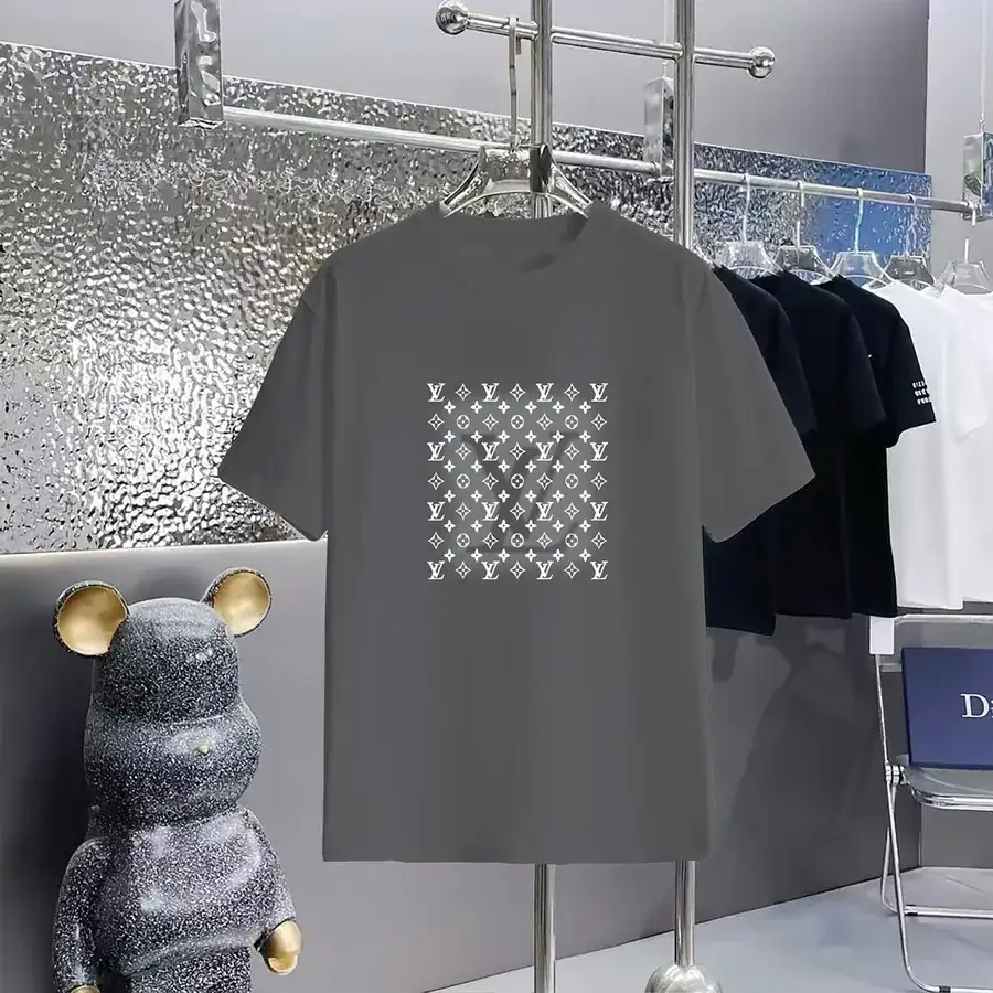 LOUIS VUITTON Print Round Neck Short Sleeve T Shirt