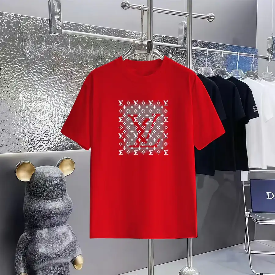LOUIS VUITTON 160 Version Print Round Neck Short Sleeve T Shirt