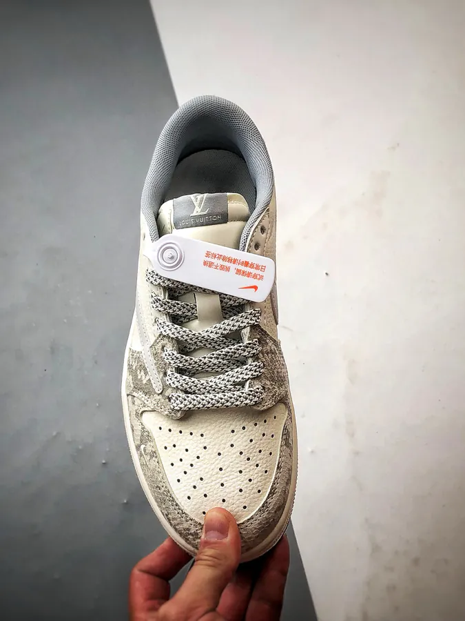 LV Snake Print Air Jordan 1 Low OG Premium Custom