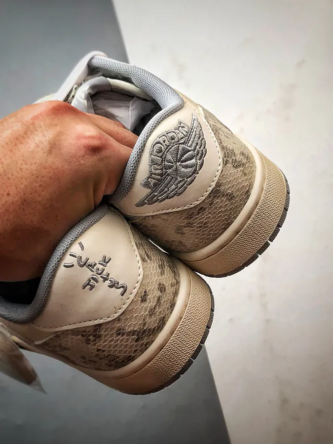 LV Snake Print Air Jordan 1 Low OG Premium Custom