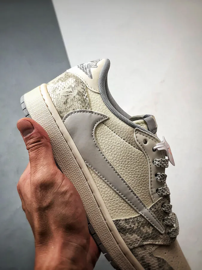 LV Snake Print Air Jordan 1 Low OG Premium Custom