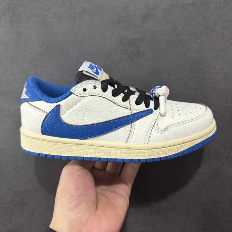 Air Travis Scott x Air Jordan AJ1 Low OG SP TS White Blue Lightning 2.0