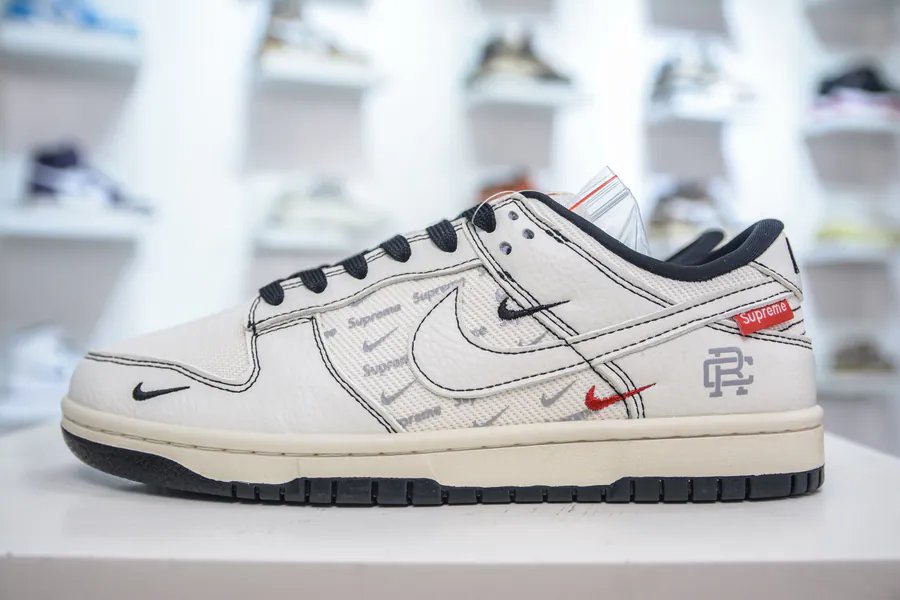 Nike SB Dunk Low x Supreme SUP White Black