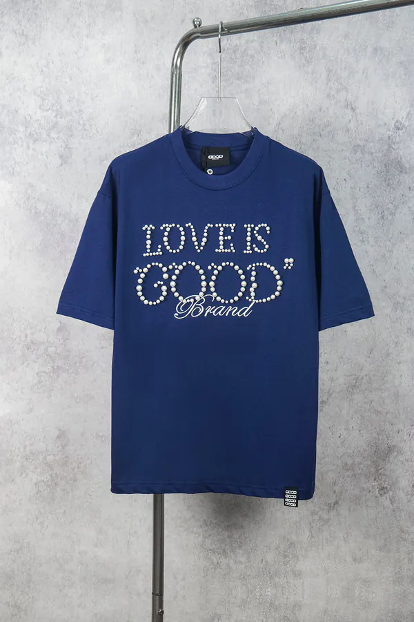 GOODBRAND 25ss Pearl Embroidery Short Sleeve