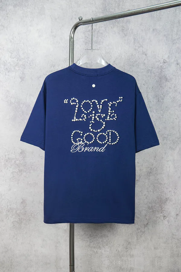 GOODBRAND 25ss Pearl Embroidery Short Sleeve