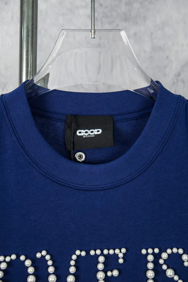 GOODBRAND 25ss Pearl Embroidery Short Sleeve