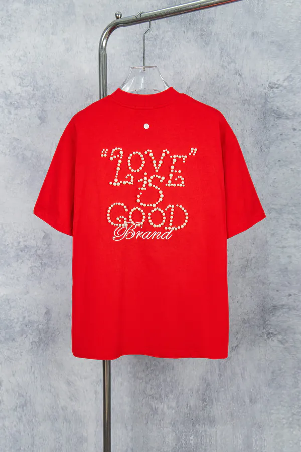 GOODBRAND 25ss Pearl Embroidery Short Sleeve