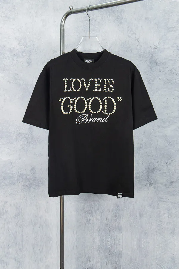 GOODBRAND 25ss Pearl Embroidery Short Sleeve