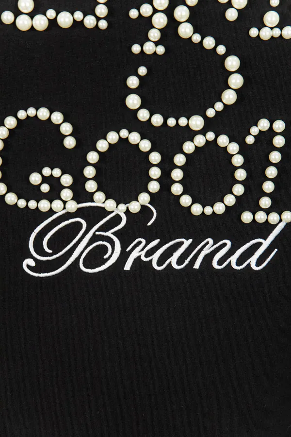 GOODBRAND 25ss Pearl Embroidery Short Sleeve