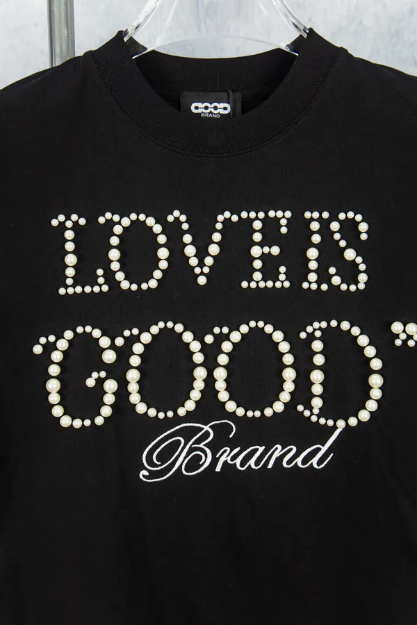 GOODBRAND 25ss Pearl Embroidery Short Sleeve
