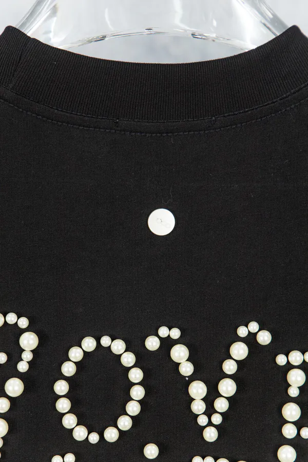 GOODBRAND 25ss Pearl Embroidery Short Sleeve