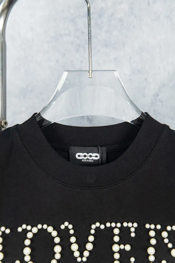 GOODBRAND 25ss Pearl Embroidery Short Sleeve