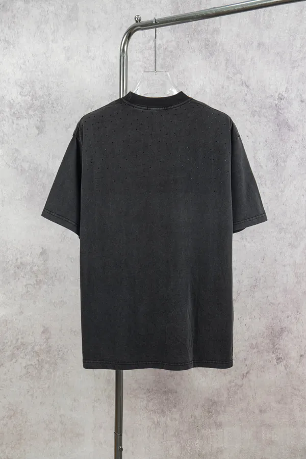 GOODBRAND Stamped Embroidery Logo Print Round Neck T Shirt, Unisex