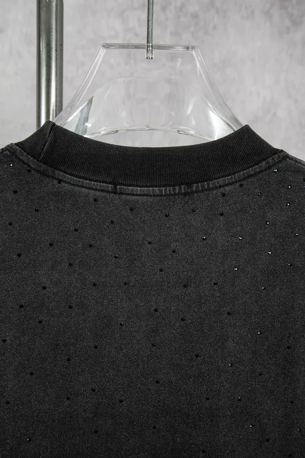 GOODBRAND Stamped Embroidery Logo Print Round Neck T Shirt, Unisex