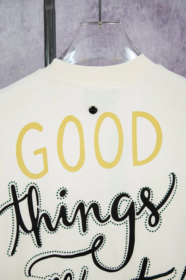 GOODBRAND Coconut Tree Embellished T Shirt with Star Design, Unisex