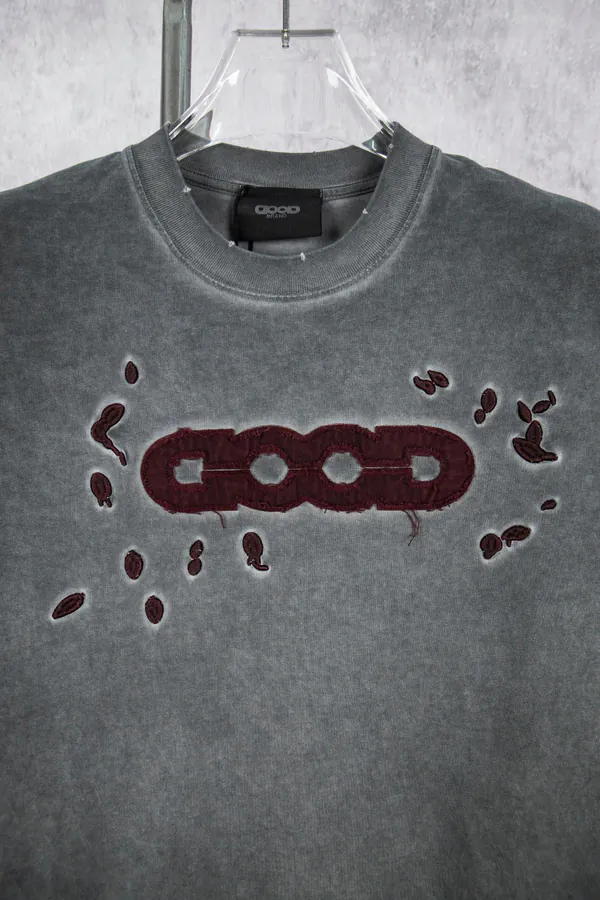 GOODBRAND 25ss Oversized Short Sleeve with Distressed Detail