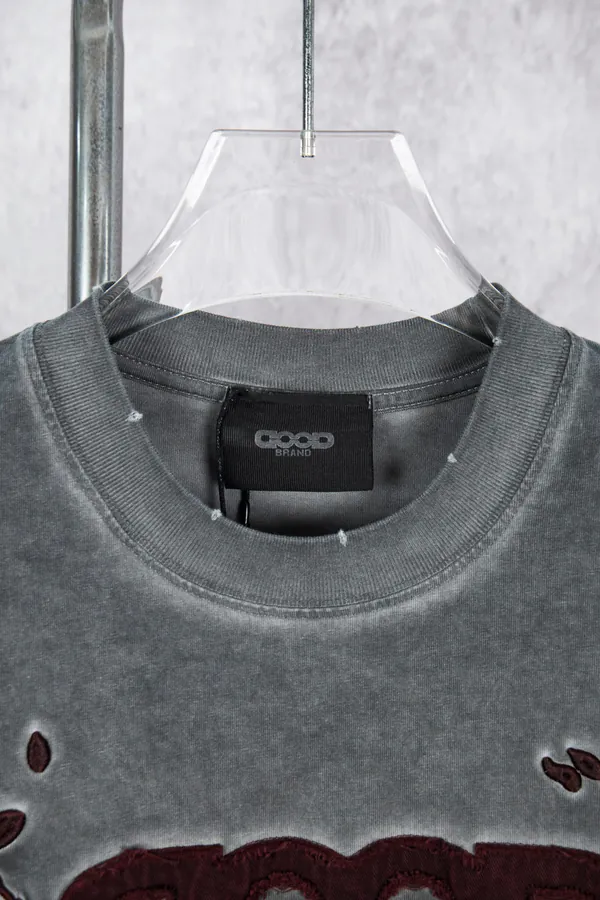 GOODBRAND 25ss Oversized Short Sleeve with Distressed Detail