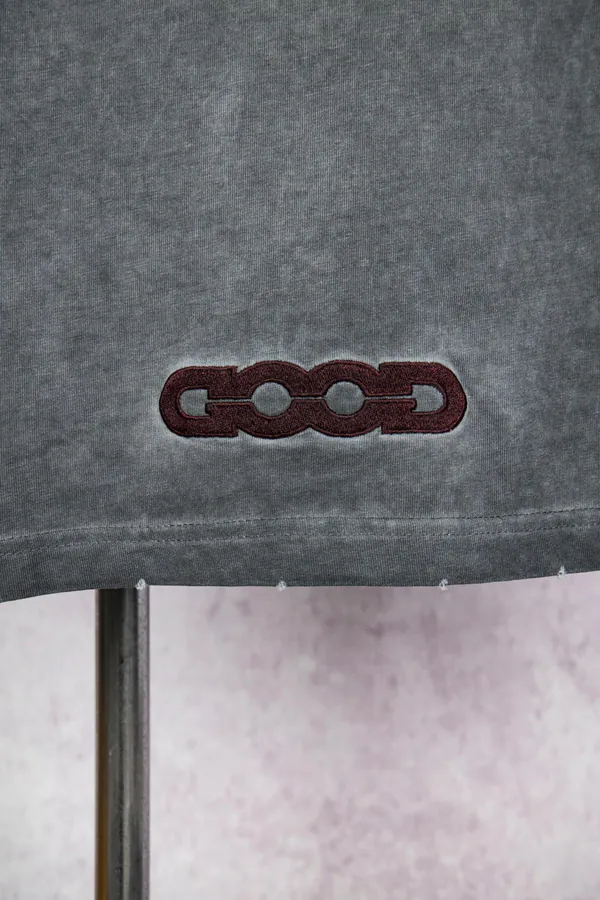 GOODBRAND 25ss Oversized Short Sleeve with Distressed Detail