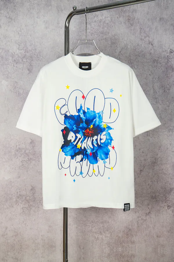 GOODBRAND 25ss Blue Sea Flowers Print Short Sleeve