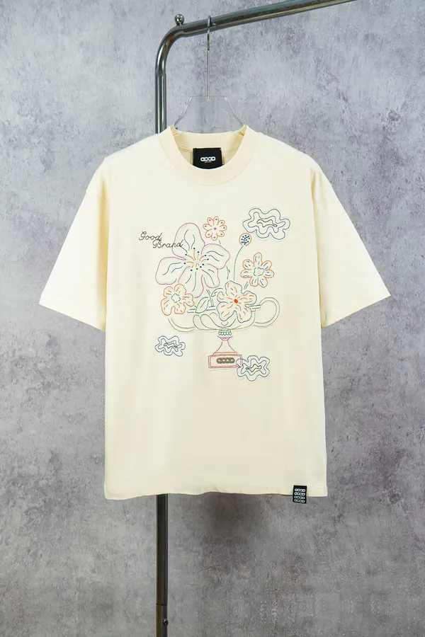 GOODBRAND 25ss Eternal Flower Embroidery Short Sleeve