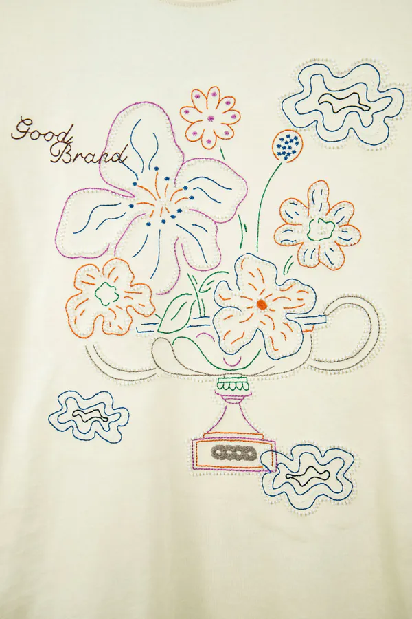 GOODBRAND 25ss Eternal Flower Embroidery Short Sleeve